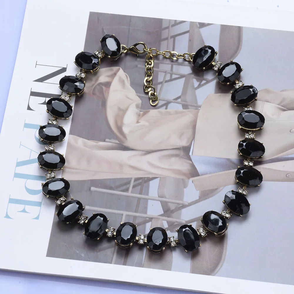 Женское ожерелье ZA с акриловыми кристаллами