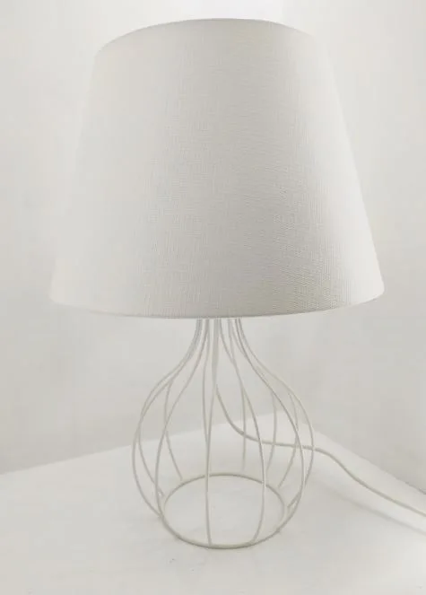 

White Wrought Iron Pear Model Metal Flip White Headdress Lampshade 445454665