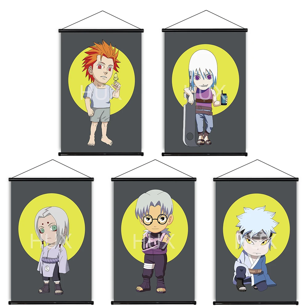 

Japanese Anime Naruto Q Version Figure Scroll Canvas Painting Room Decoration Pictures Prints Posters Wall Art Child Bedroom