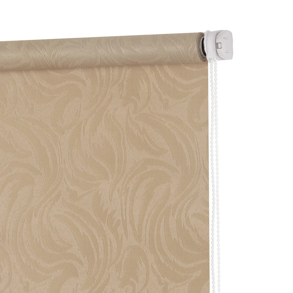 Рулонная штора Roller blind DECOFEST Волнистые узоры Золотой|Жалюзи шторы и ставни| |