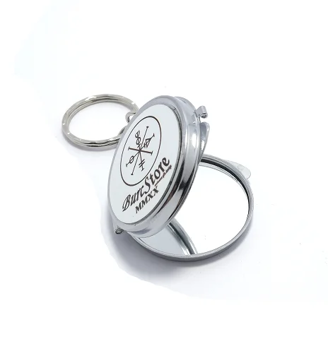 

Sublimation Double Sided Round Makeup Mirror Keychain
