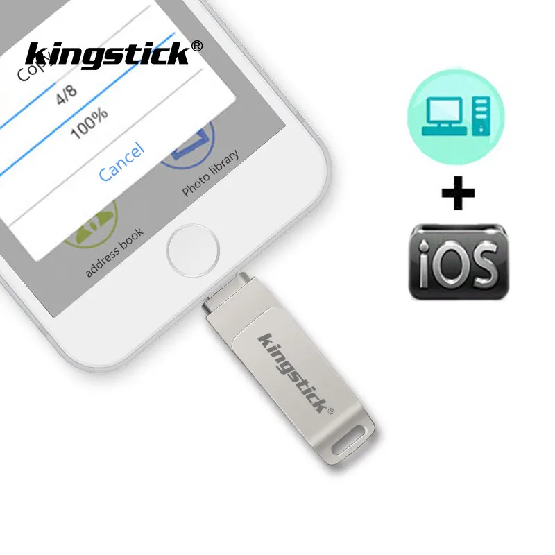 

USB Flash Drive For iPhone X/8/7/7 Plus/6/6s/5/SE/ipad 2 IN 1 Pen Drive Memory Stick 16GB 32GB 64GB 128GB Pendrive usb 2.0