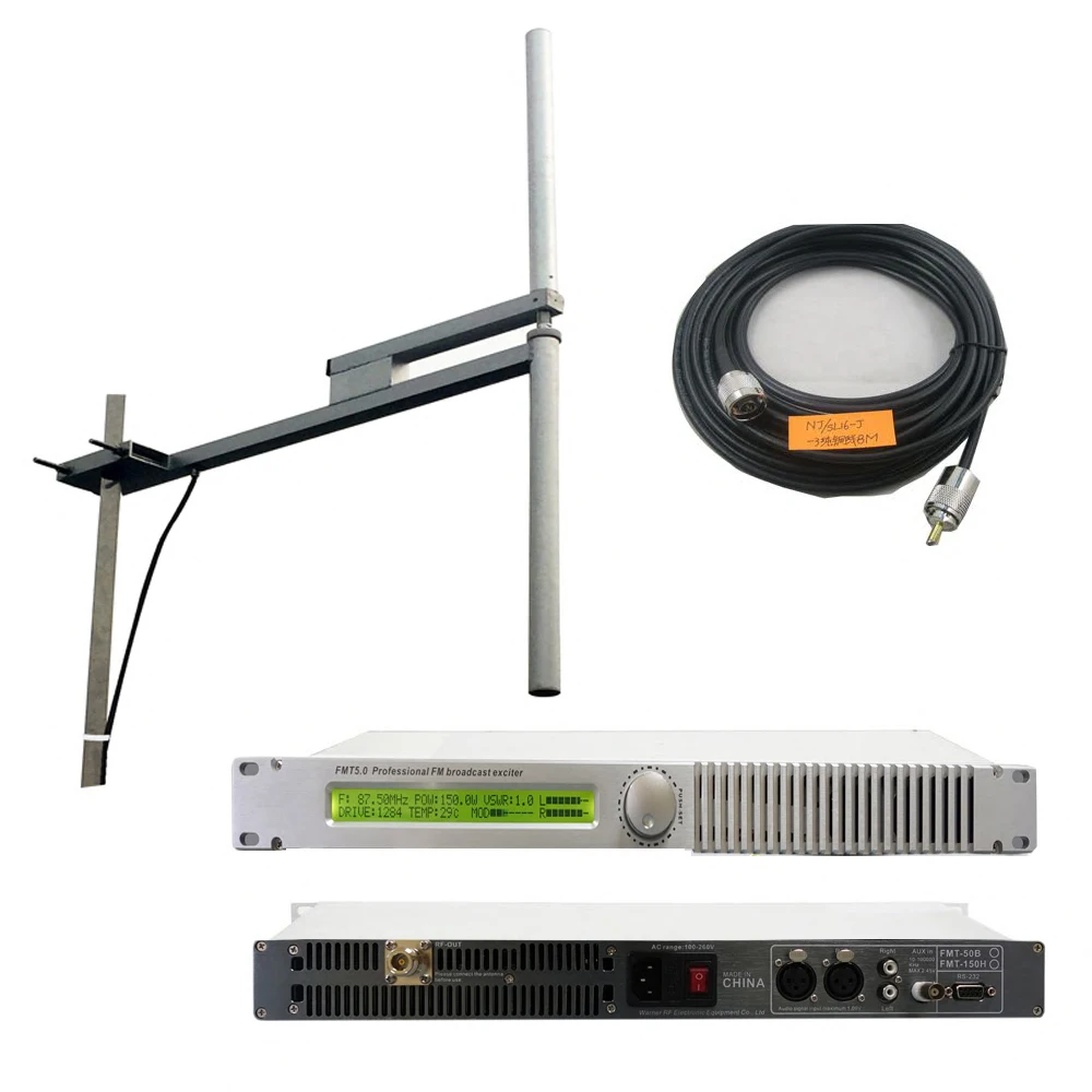 

Профессиональный FM-передатчик 0-150 Вт PLL 87-108 МГц DV2 профессиональный комплект FM-антенны