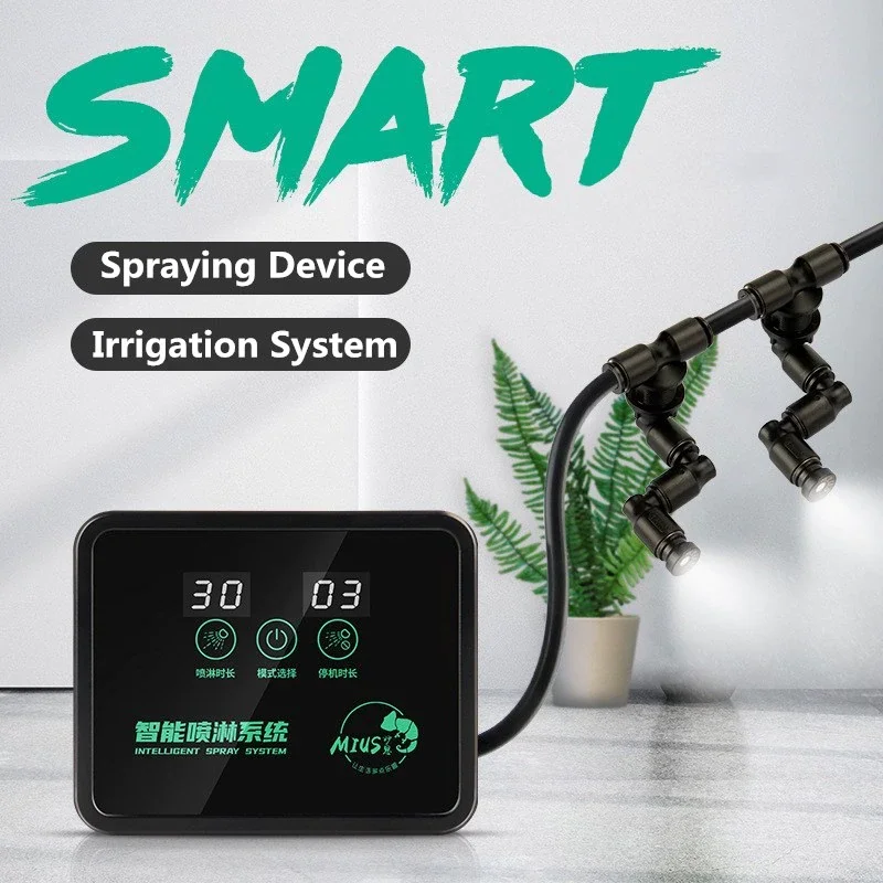 

Intelligent Reptile Terrariums Fogger Water Humidifier Timer Automatic Watering Indoor Mist Spray System Kits Sprinkler