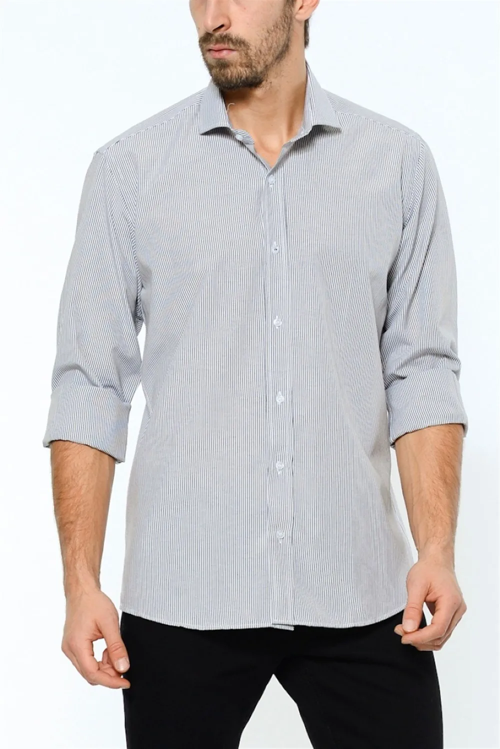 Рубашка G601 DEWBERRY черная|Повседневные рубашки| |