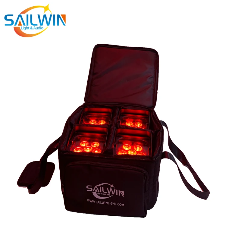 Умный светодиодный светильник RGBAW для мобильных телефонов 4x18 Вт 6 в 1 с УФ питанием