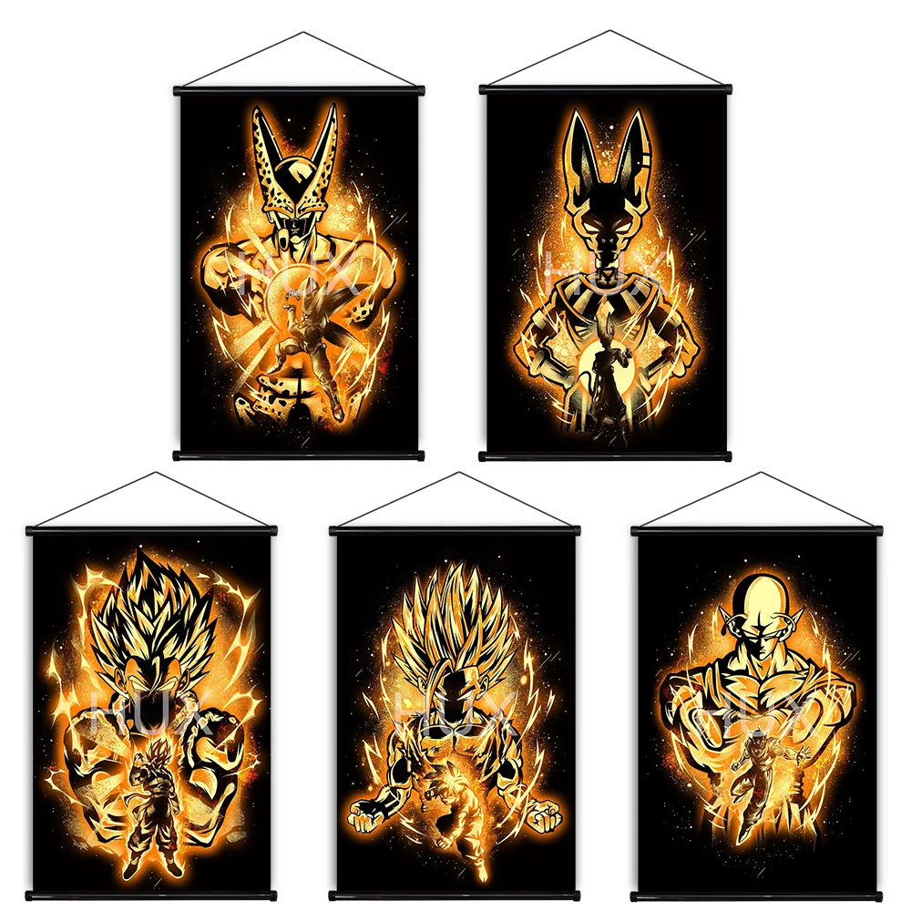 

Japanese Anime Dragon Ball Z Collection of Characters Wall Decor Posters Pictures Prints Canvas Painting Modern Mural Dormitory