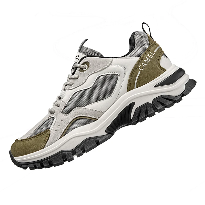 CAMEL 2021 New Fashion Couple Walking Shoes Outdoor Waterproof Hiking Shoes Men Women Non-slip Trekking Shoes Chunky Sneakers