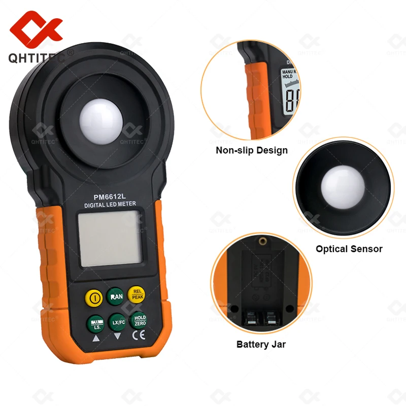Цифровой аналоговый осветительный прибор QHTITEC PM6612L с ЖК-дисплеем измеритель