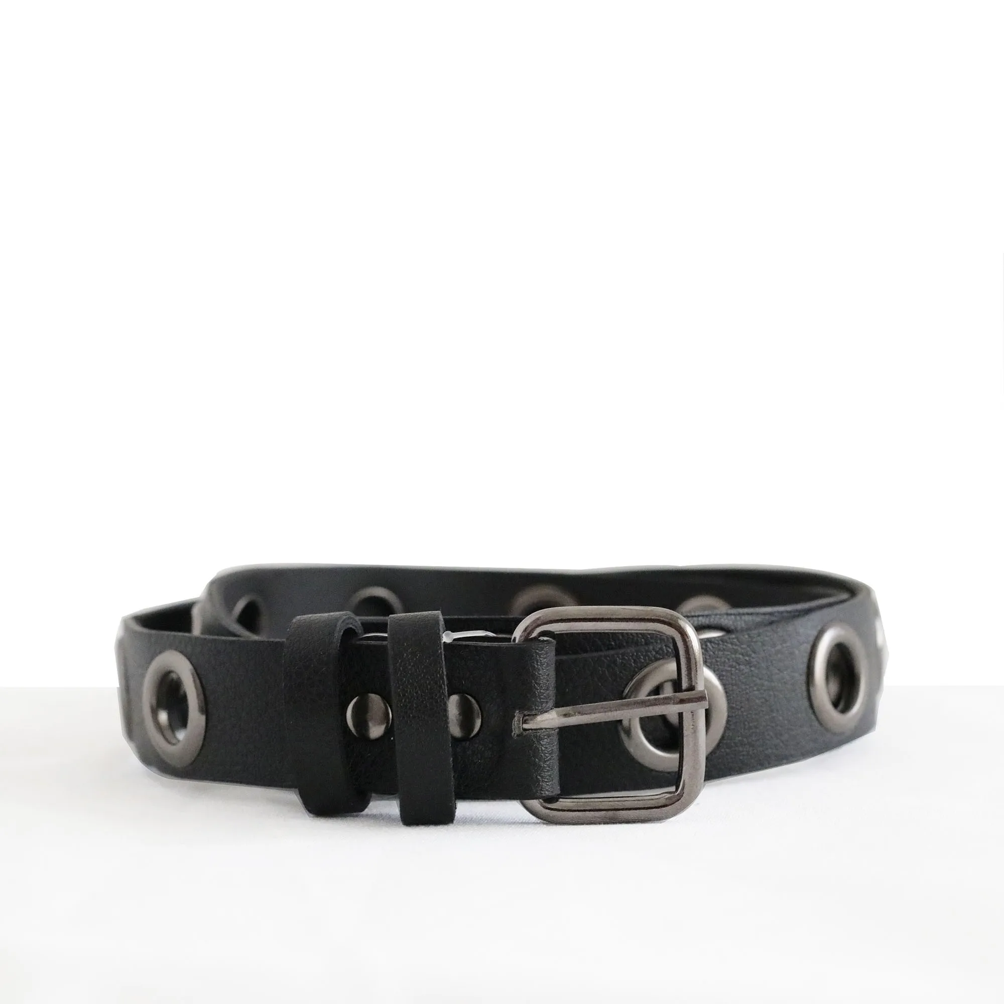 women belt fancy belt design belt leather belt Black Color Big Studded Street Style Belt
