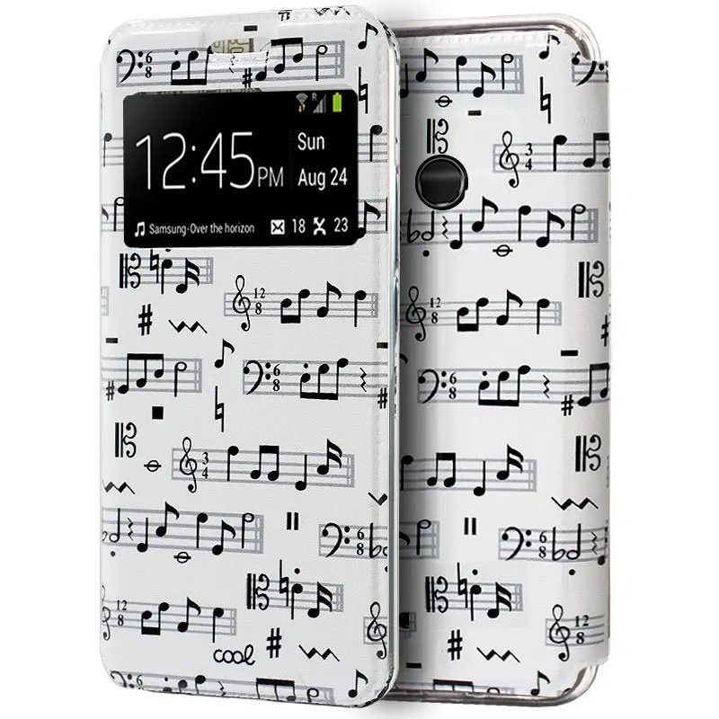 Чехол книжка huawei Y7 (2019) мультфильм музыка|Бамперы| |