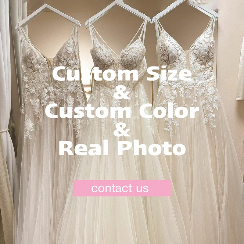 

Lakshmigown Boho Long Sleeve Wedding Dress vestido de novia V Neckline Lace Appliques Chiffon A Line Bridal Gown robe de mariee