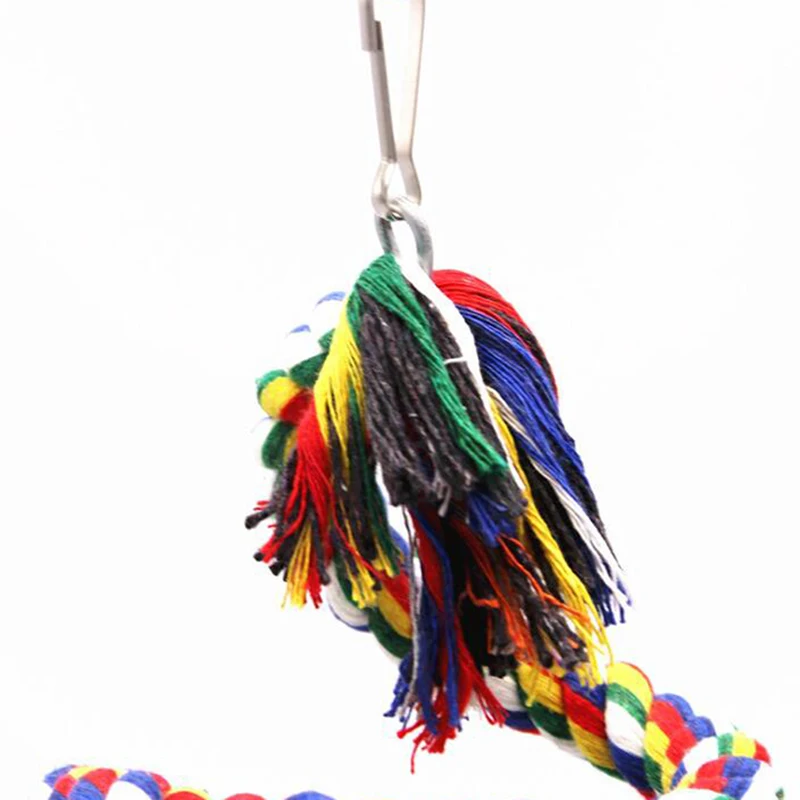 

0.5M Long Parrot Bird Toys Pet Bird Parrot Standing Rope Bird Cage Decoration Climbing Toy Parrot Bird Cage Toys Rope Bell
