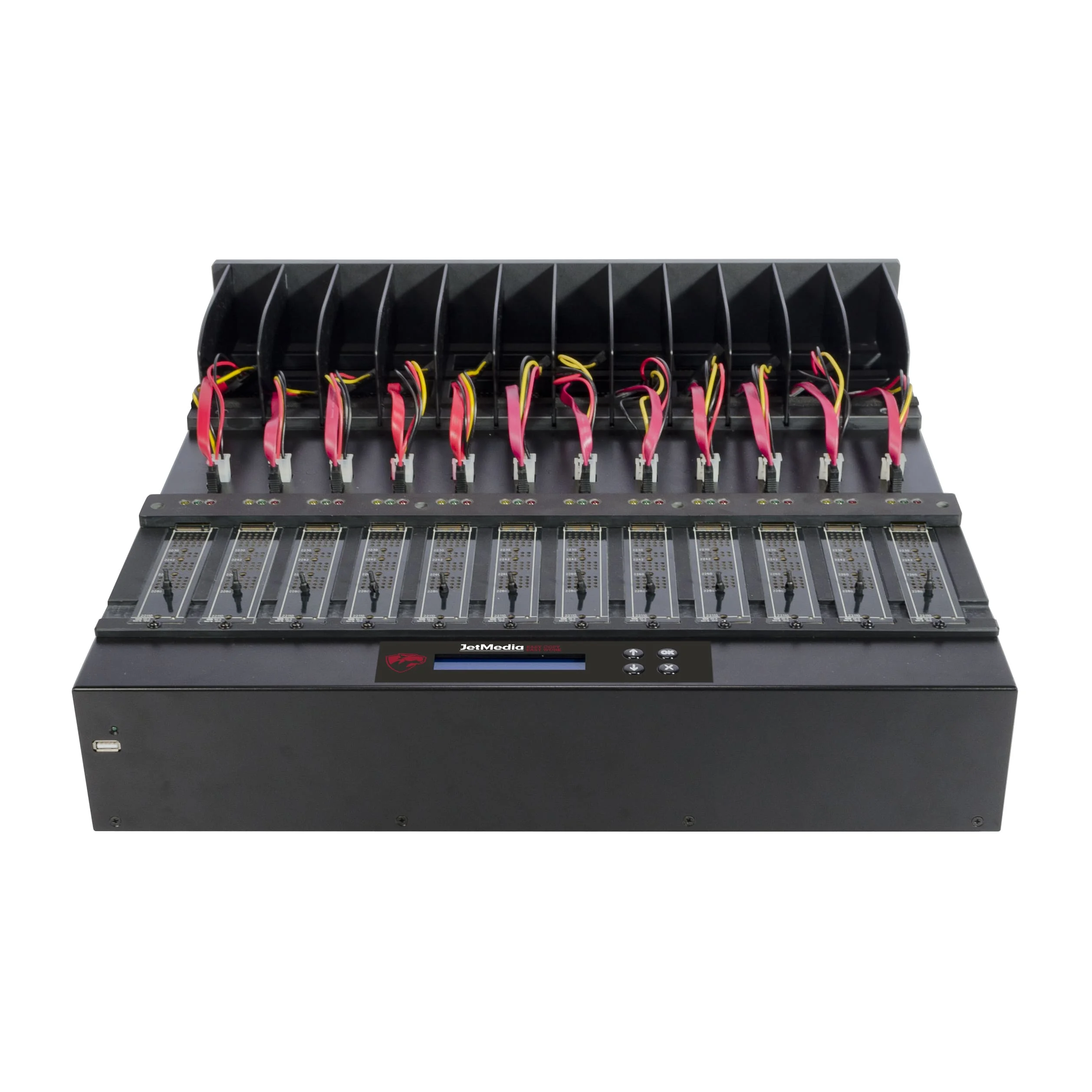 Billig JetMedia DM111 1to11 M.2 NVMe SATA SSD Duplizierer SATA M.2 Dual-Interface Duplizierer HDD SSD Kopierer