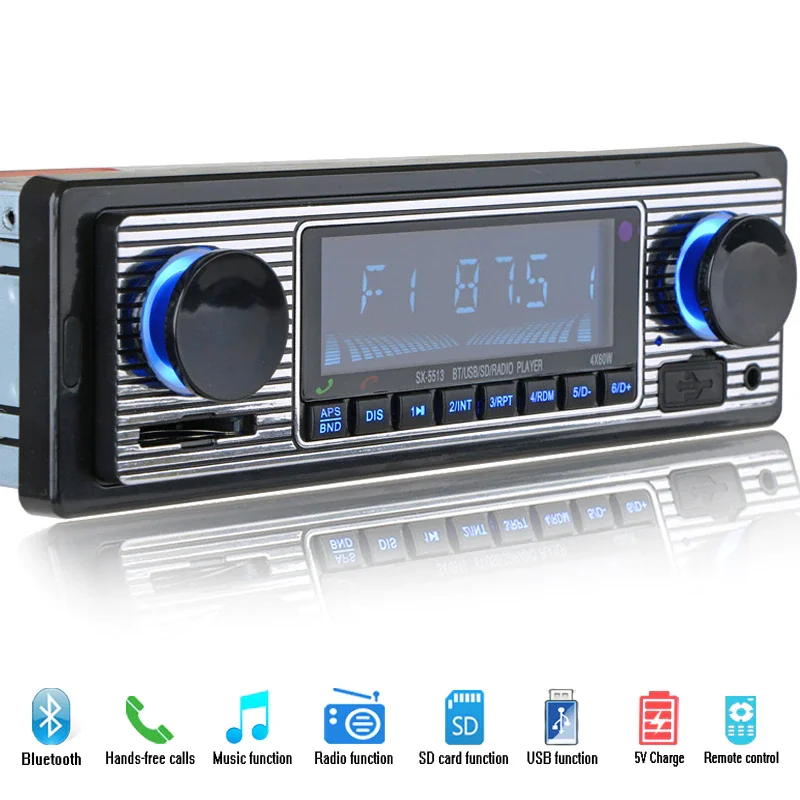 

12V Bluetooth Car Radio Player Stereo FM MP3 USB SD AUX Audio Auto Electronics autoradio 1 DIN oto teypleri radio Tool parts