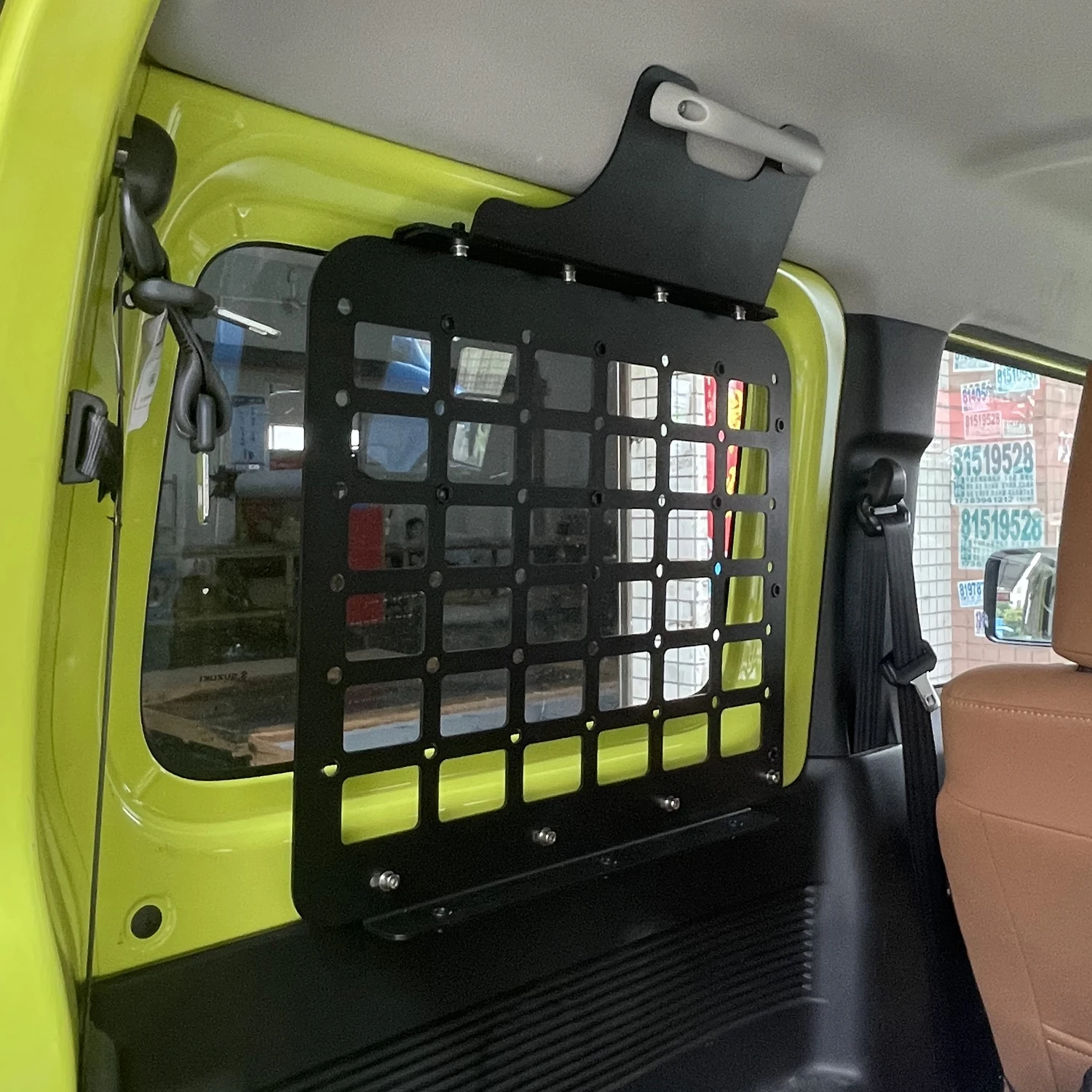 

Fit For Suzuki Jimny JB74 2019-2022 Side Window Bracket Modification Storage Panel Rear Trunk Debris Rack Storage Molle panel