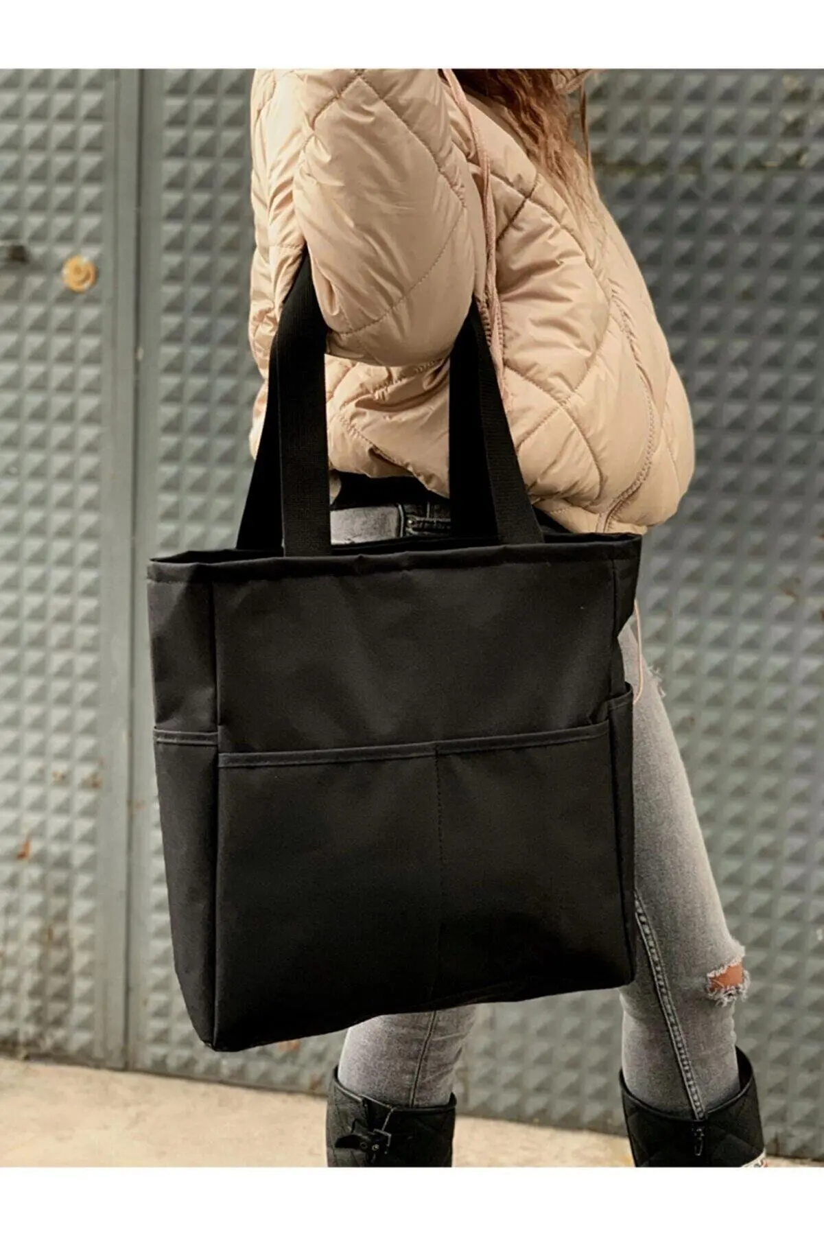

Mother Black Big Bag Mommy Bag Large Capacity Mom Diaper Baby Stroller Bag Multifunction Women Shoulder Handbag Travel Diaper Ba