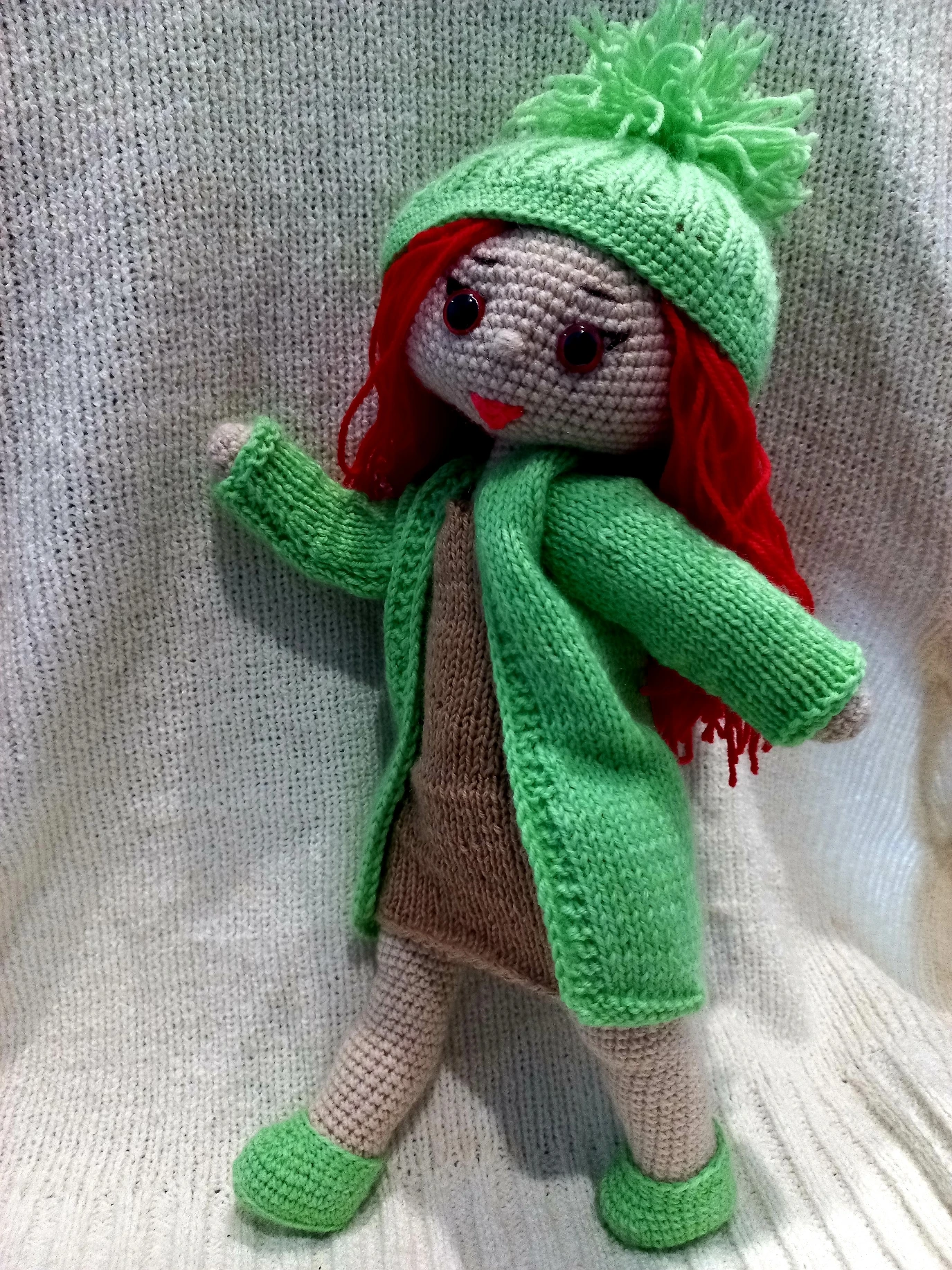 Мягкая игрушка куколка Ариша 32 см игрушки для девочек безопасная ручная работа |