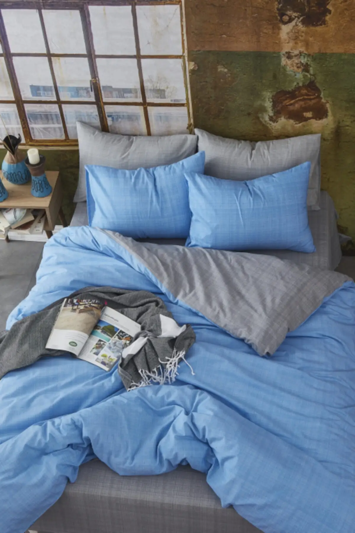 

Двухсторонний индивидуальный Комплект постельного белья из пододеяльника 200x220 см с 2 подушками (50x70) из Турции