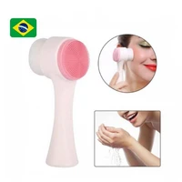 facial cleansing massage brush double sided silicone pores cleanser massage skin purifier removal clove