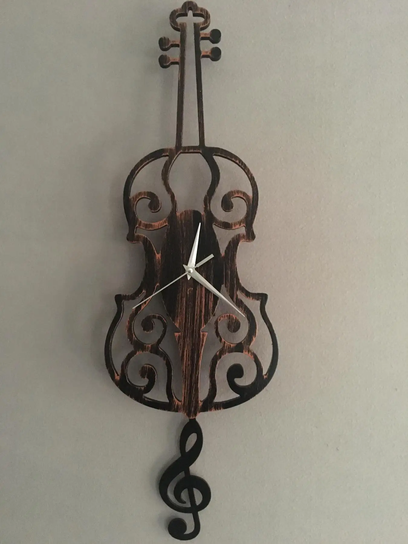 Декоративные настенные часы Goodtime в виде скрипки | Дом и сад