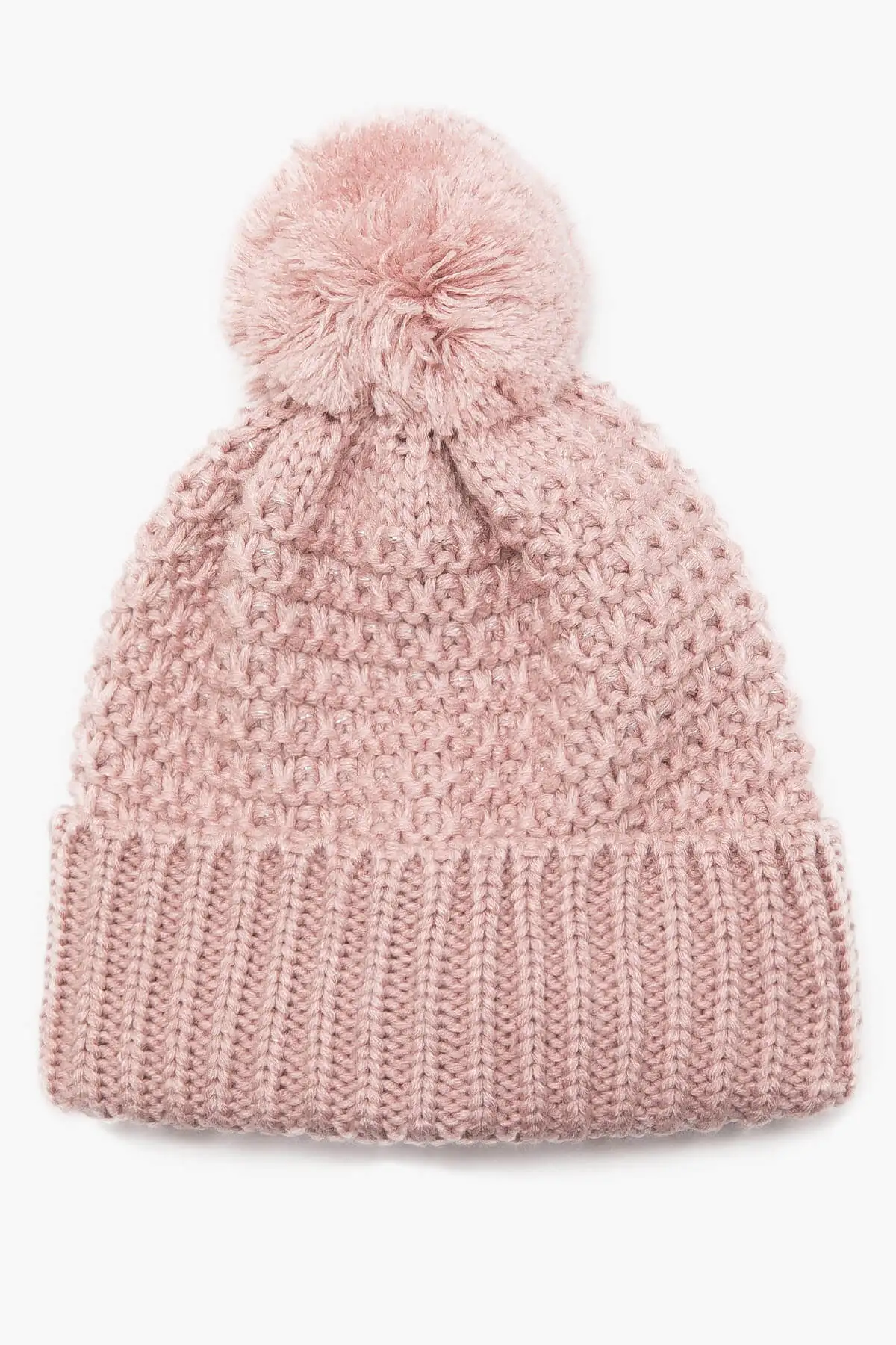 Coton Kids Розовый Женский Детский помпон футер берет |