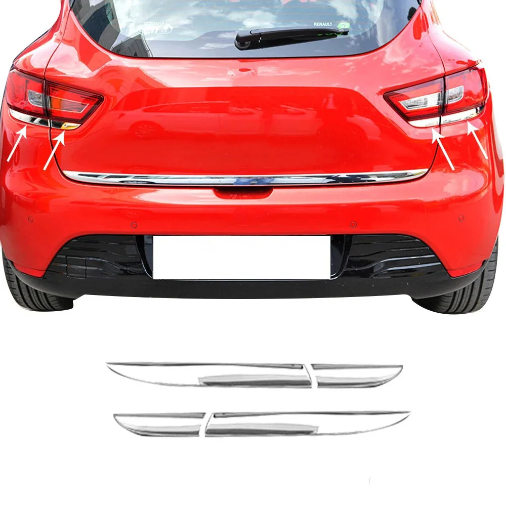 

Брови хромированные для Renault Clio 4, 4 шт., нержавеющая сталь Hb (2012-2019)