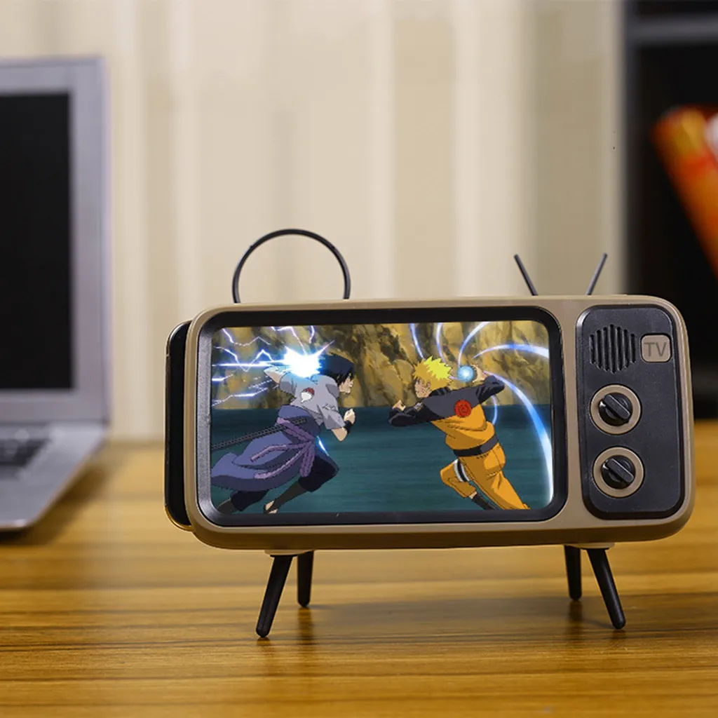 Bluetooth динамик Ретро ТВ держатель для мобильного телефона Подставка для iphone huawei xiaomi Handsfree книжная полка динамик аксессуары для телефона