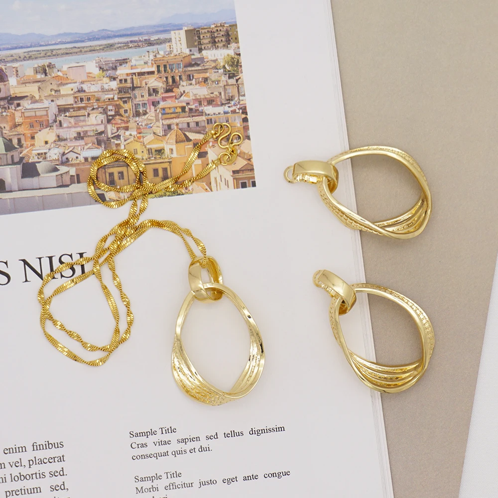 Уникальные свадебные серьги Rmantic эффектные колье с подвеской E206|Ювелирные