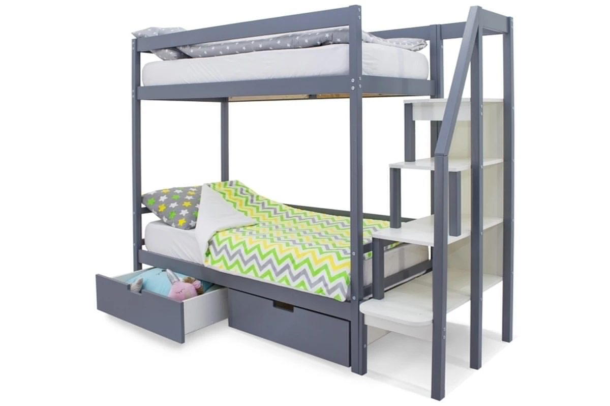 Двухъярусная кровать ГРАФИТ| |