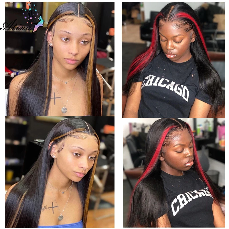 Парик из человеческих волос с лейс фронталом в стиле Омбре медово-блондин с подчеркиванием и цветом бургунди 99J, реми бразильского происхождения для чернокожих женщин.