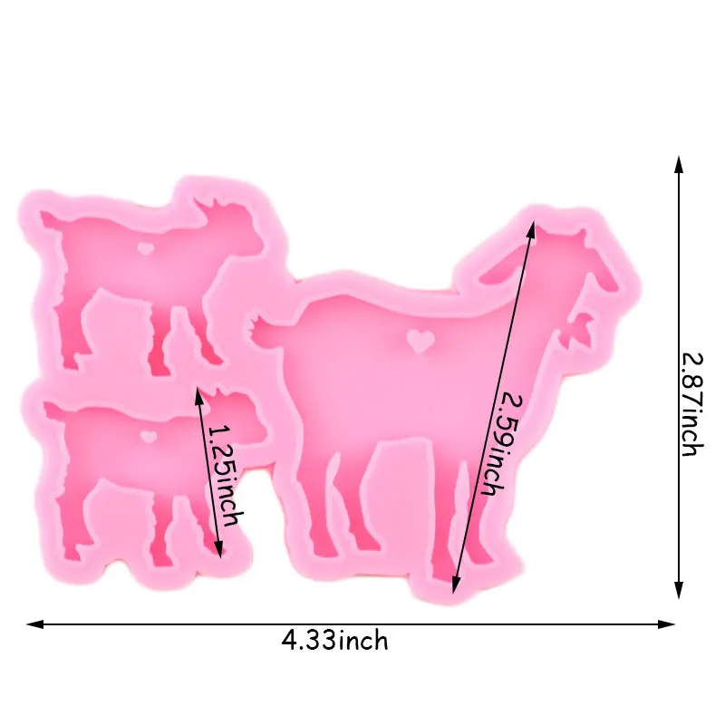 Силиконовые молды сделай сам для брелоков из блестящей козы овечки папы мамы