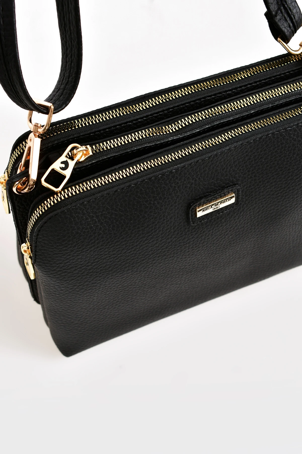 

2020 top Brand Luxury Fashion Women Black Faux Leather Shoulder Bag APCS2-C1110-KD534 Aqua di Polo 1987