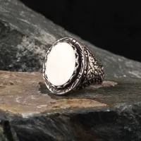 Stoneless handmade 925 sterling silver ring traditional handicraft modern design gift ring jewelry madein turkey