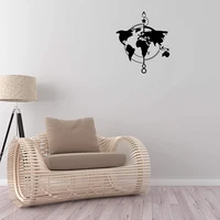 World Map Metal Wall Art Decor Laser Cut Hanging for Indoor Outdoor Home Office Decorative Garden Bedroom Livingroom Plaque