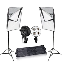 softbox light box with tripod lighting kit photography 50x70cm e27 base 4 lamp holder soft box for photo studio video shooting