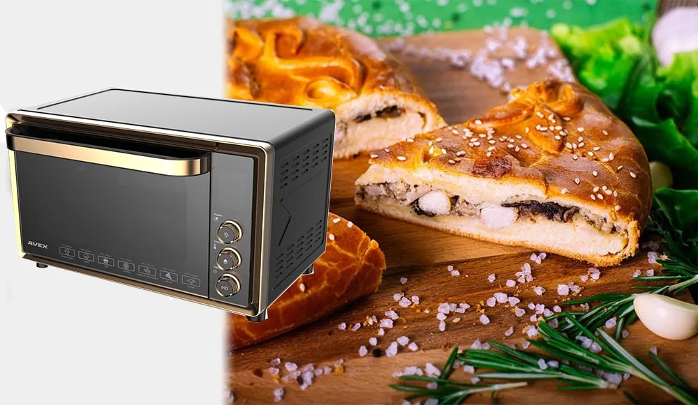 НОВИНКА! 40 литров, Гриль, Конвекция, Духовка AVEX TR 400 GCL LUX, двойное стекло, решетка, ухват, противень, вертел, LED дисплей, автоматические программы, поддон для крошек