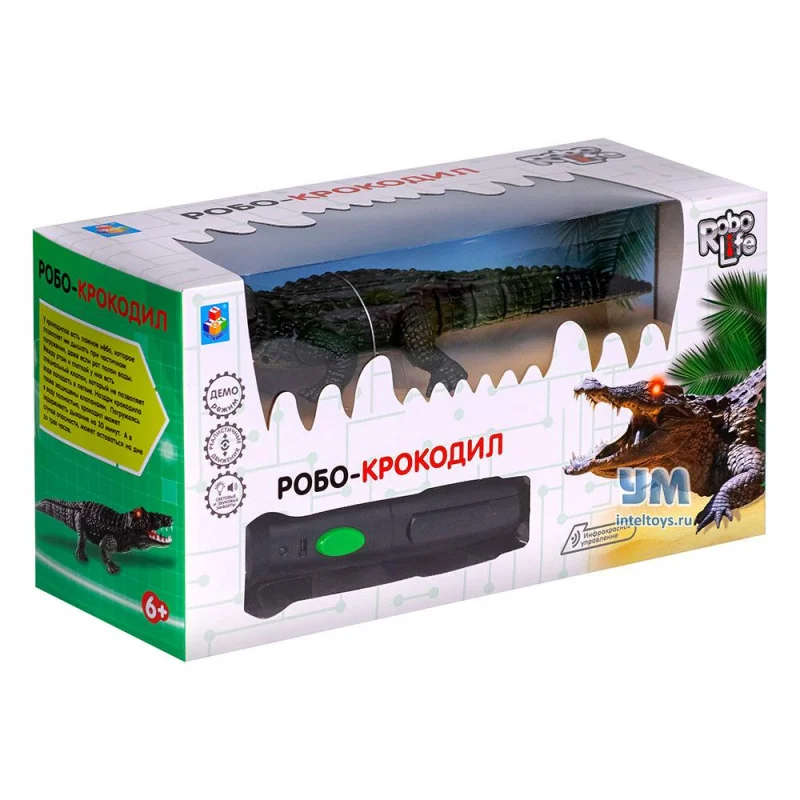 Интерактивная игрушка Робо-крокодил RoboLife 1TOY (1ТОЙ) | Игрушки и хобби