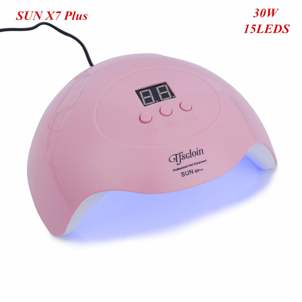 SUN X7PLUS УФ лампа для маникюра светодиодный Сушилка ногтей с 15 шт. s 30 s/60 s/90