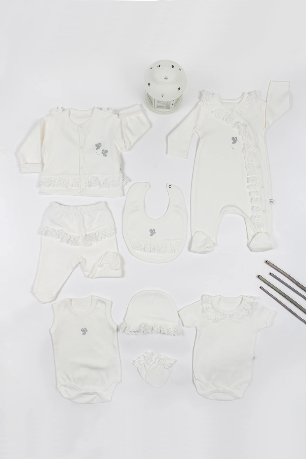 

Butterfly Girl 8 Pieces Newborn Baby Girl Hospital Outfit Cotton