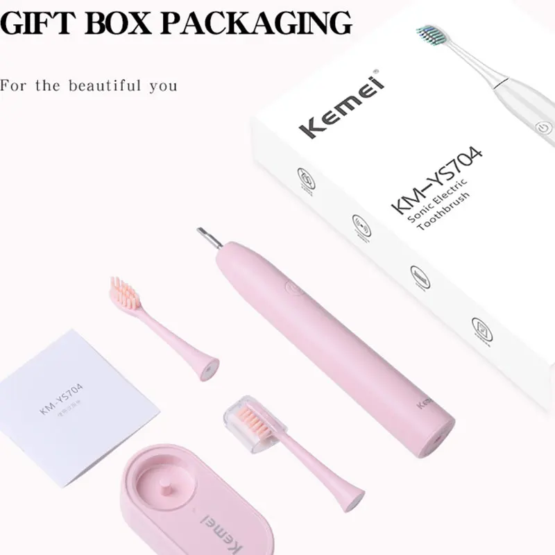 Профессиональная перезаряжаемая электрическая зубная щетка IPX7 ультразвуковая