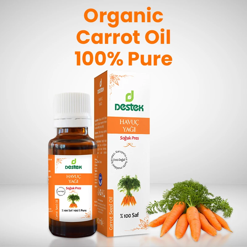 Масло моркови 100% чистые органические 20 мл турецкие семена растительные масла