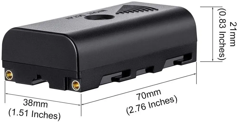 

Fomito NP-F Dummy Battery with DC 7.4V Power Cable for NP-F970 F750 F550 to Camera Monitor Neewer F100 FEELWORLD FW568 LED CN160