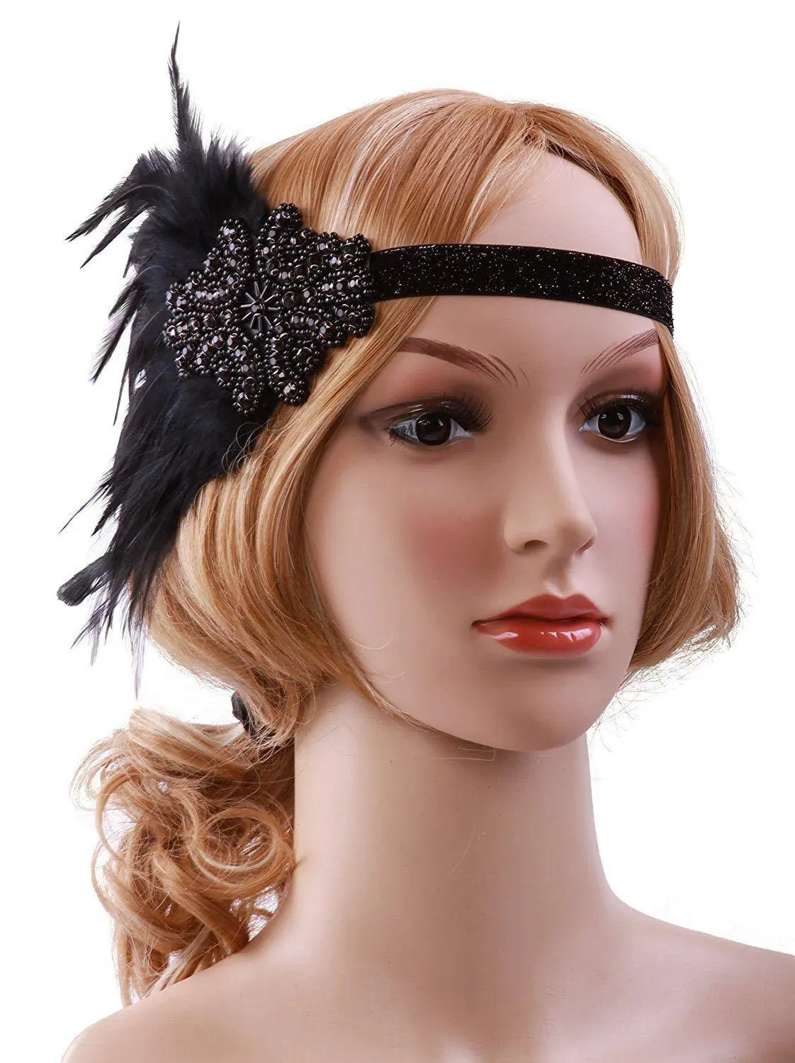 1920s обруч с завязкой Roaring 20s аксессуары Great Gatsby вечерние свадебные аксессуары для головных уборов - Цвет: O