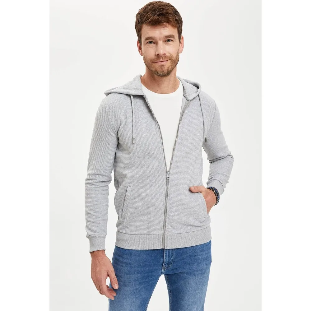 

Regular Fit Hooded Zipper Sweatshirt men's jackets hooded coats casual zipper sweatshirts men tracksuit fashion jacket