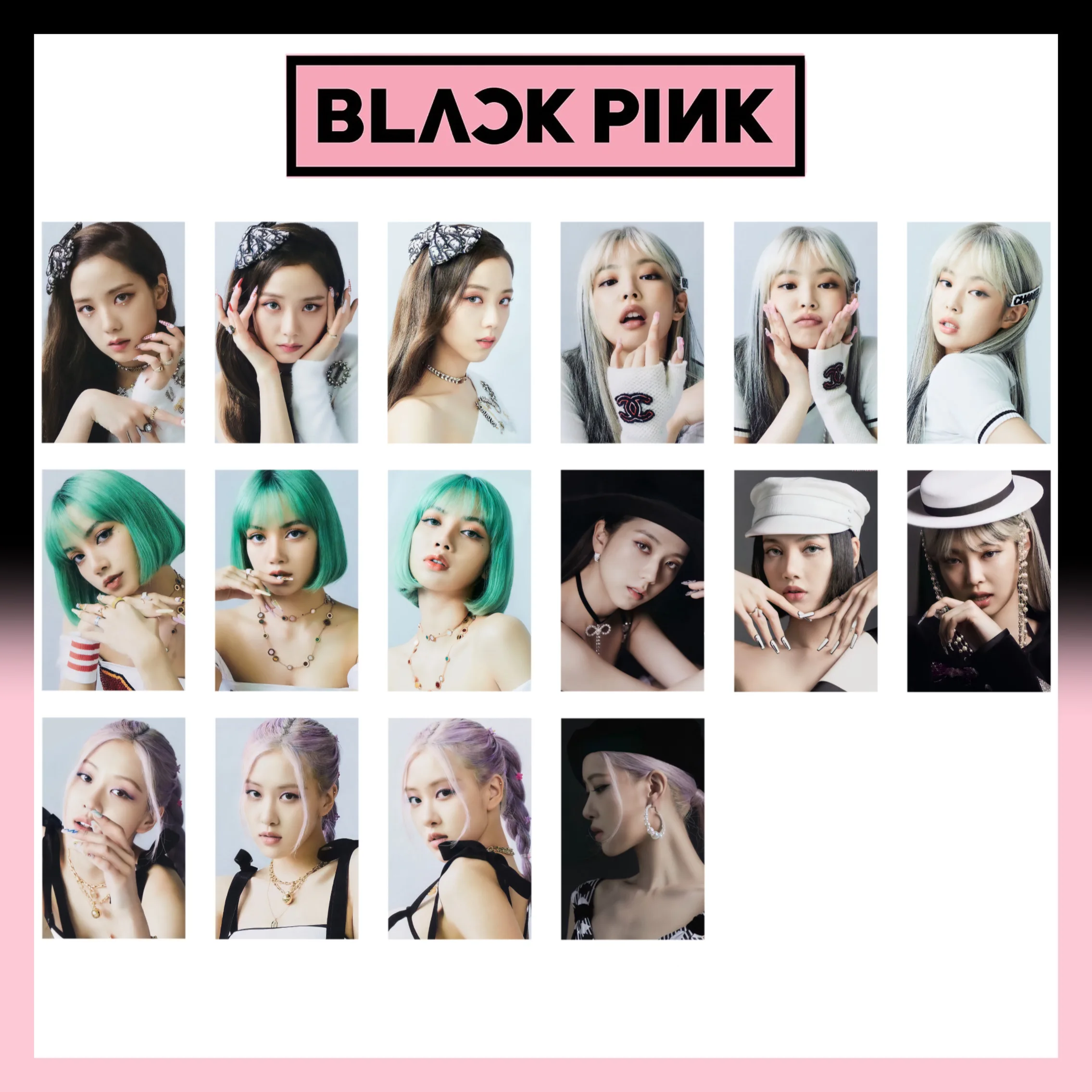 16 шт/комплект KPOP BLACKPINK JENNIE ROSÉ JISOO LISA карты закладка для коллекции | Канцтовары