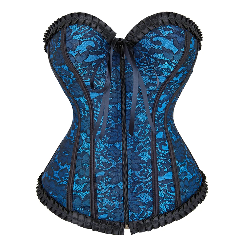 Женский винтажный Красный корсет блузка бюстье Готический Цветочный кружевной