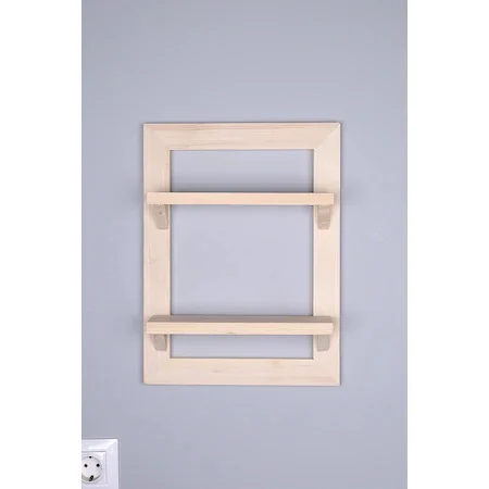 

2 Layers Decorative Wooden Wall Shelf Framed Wooden Shelf Home Appliances 2020 Decoration