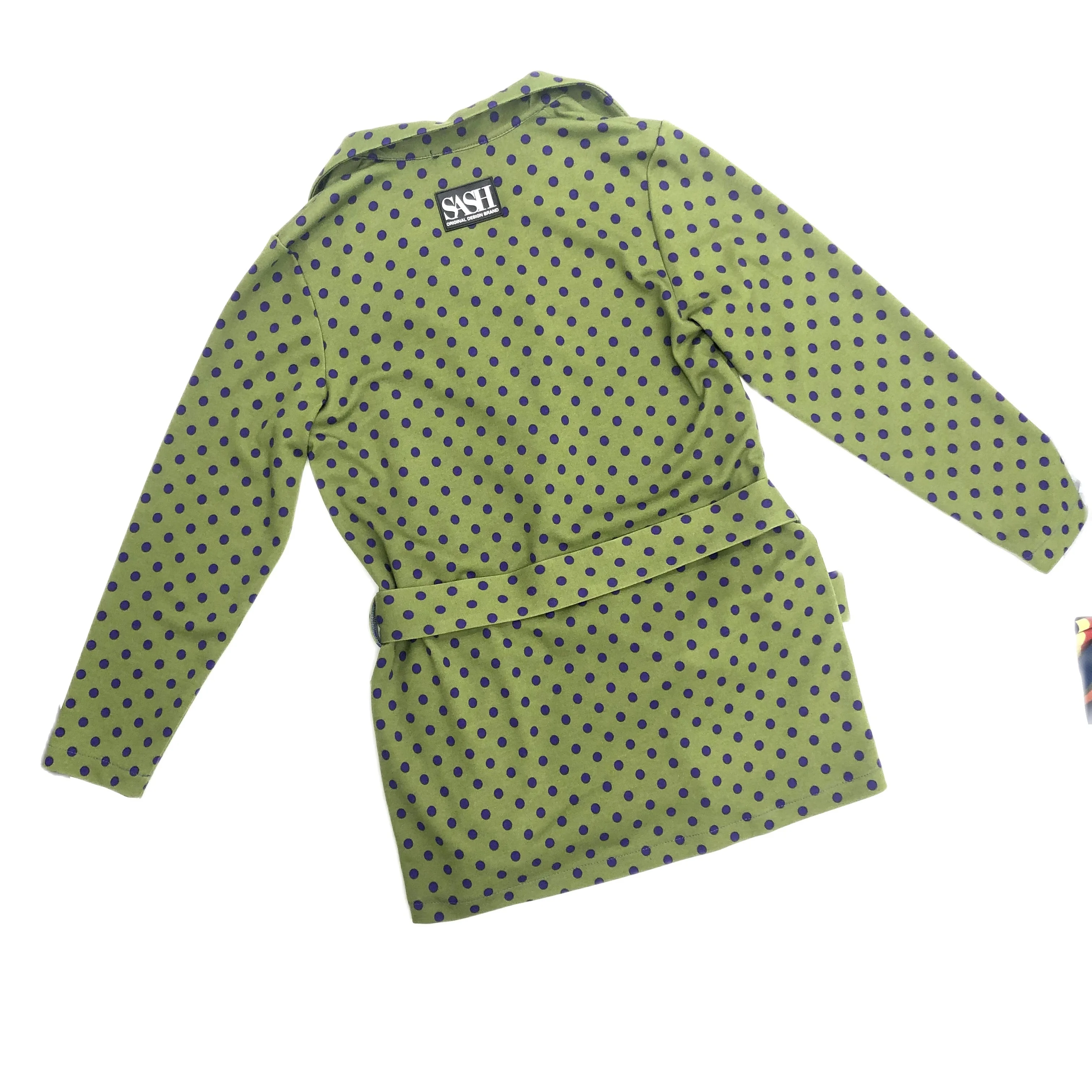 Женский брючный костюм с жакетом-кимоно в горох брюки полной длины | Брючные