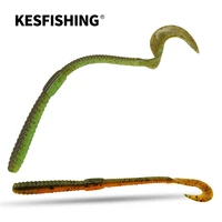 kesfishing lure slim worm 140mm 4g 10pcs soft baits fishing grub artificial silicone bait swimbait pva fish smell add salts